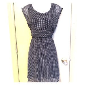 Gap navy blue and white dress